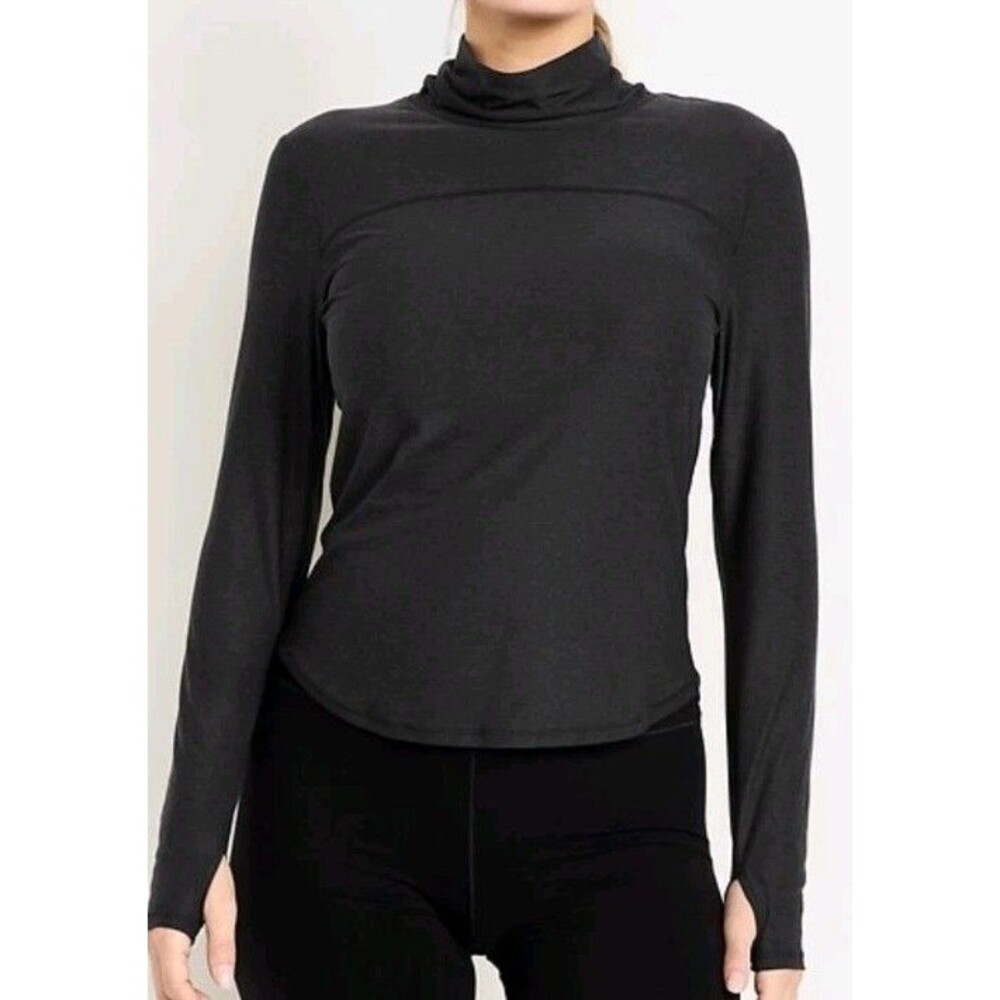 NWT Women's Old Navy Active CloudMotion Funnel Neck Top Size S Go Dry A10